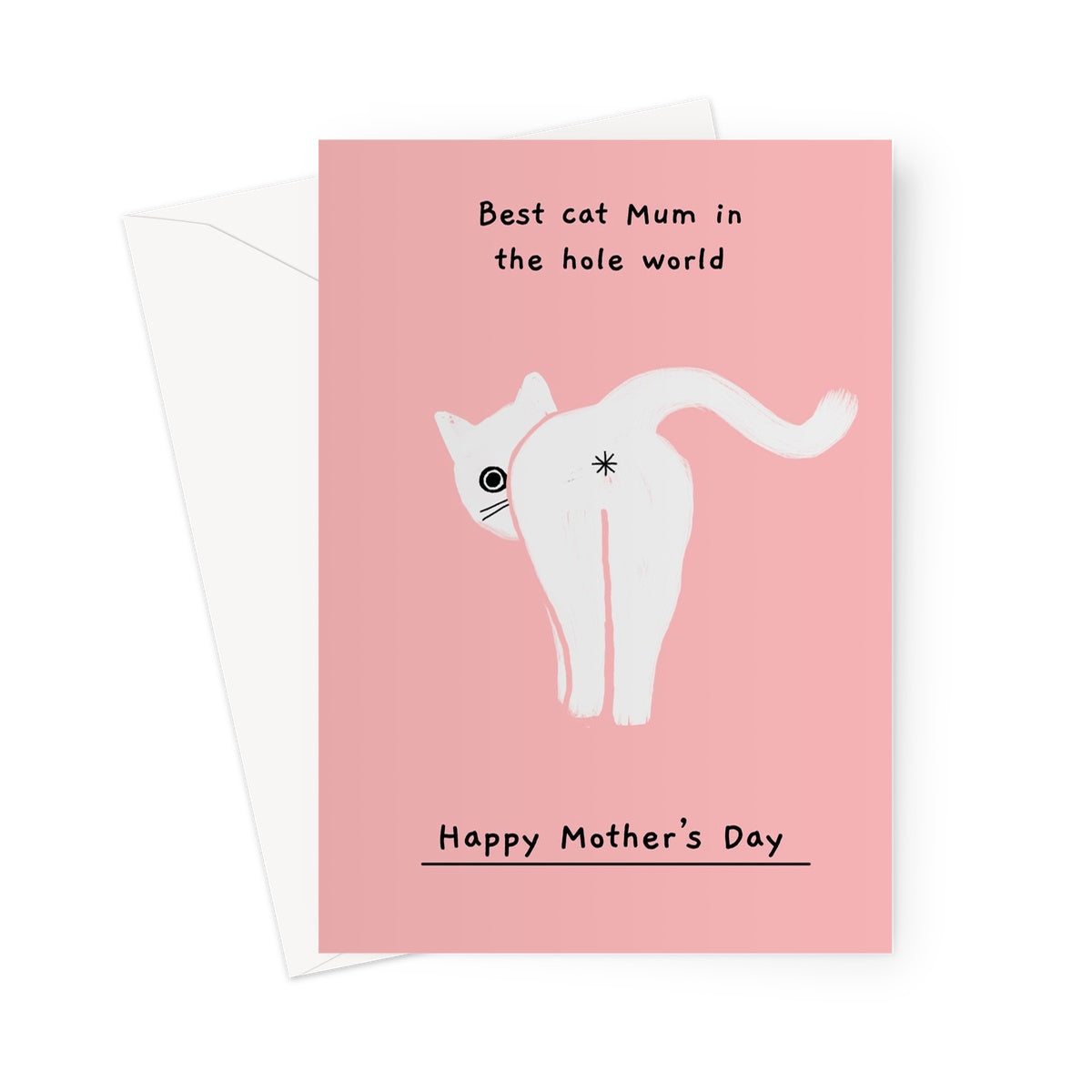 Best Cat Mum in the Hole World - Happy Mother's Day Card