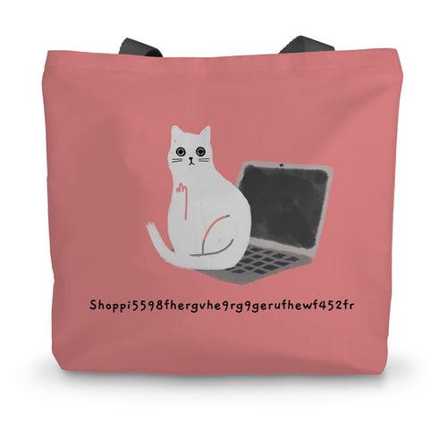 Shopping Typo - Canvas Tote Bag