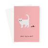 Ken the cat funny 40th birthday card in pink - shit you&#39;re 40