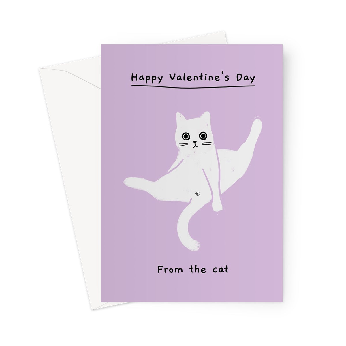 Happy Valentine's Day - From The Cat | Valentine's Day Card