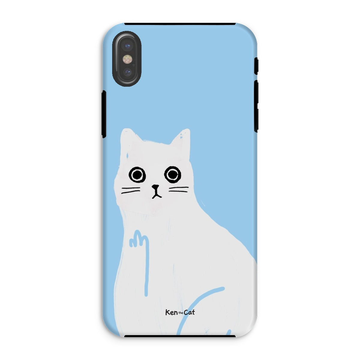 Middle Finger - Blue Phone Case