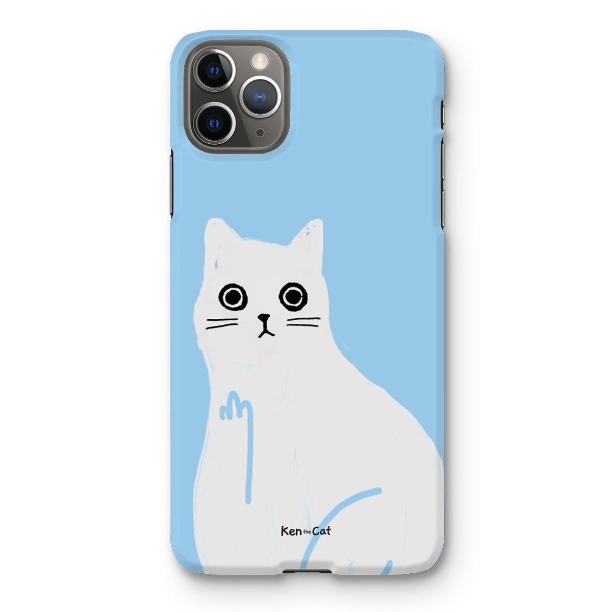 Middle Finger - Blue Phone Case
