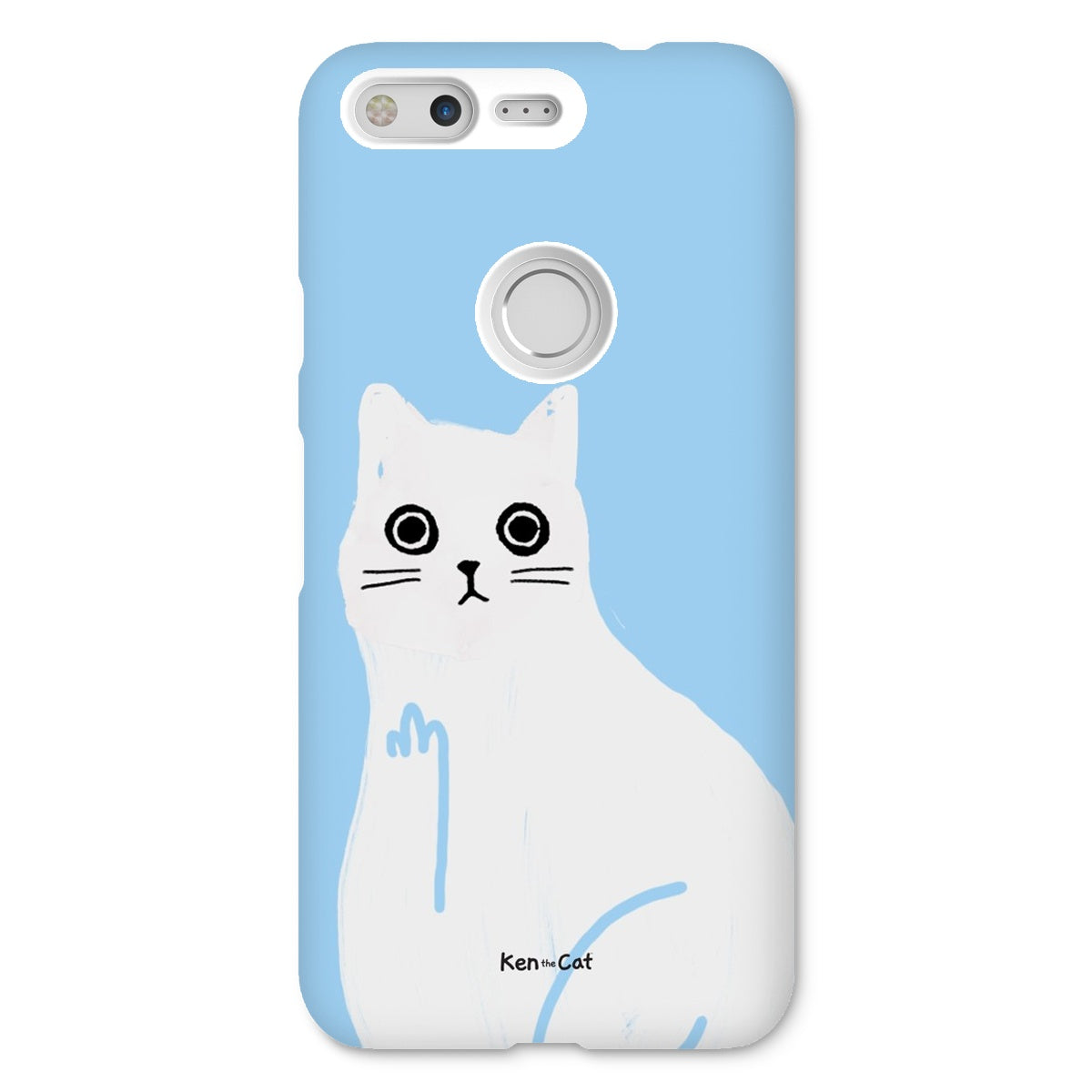 Middle Finger - Blue Phone Case
