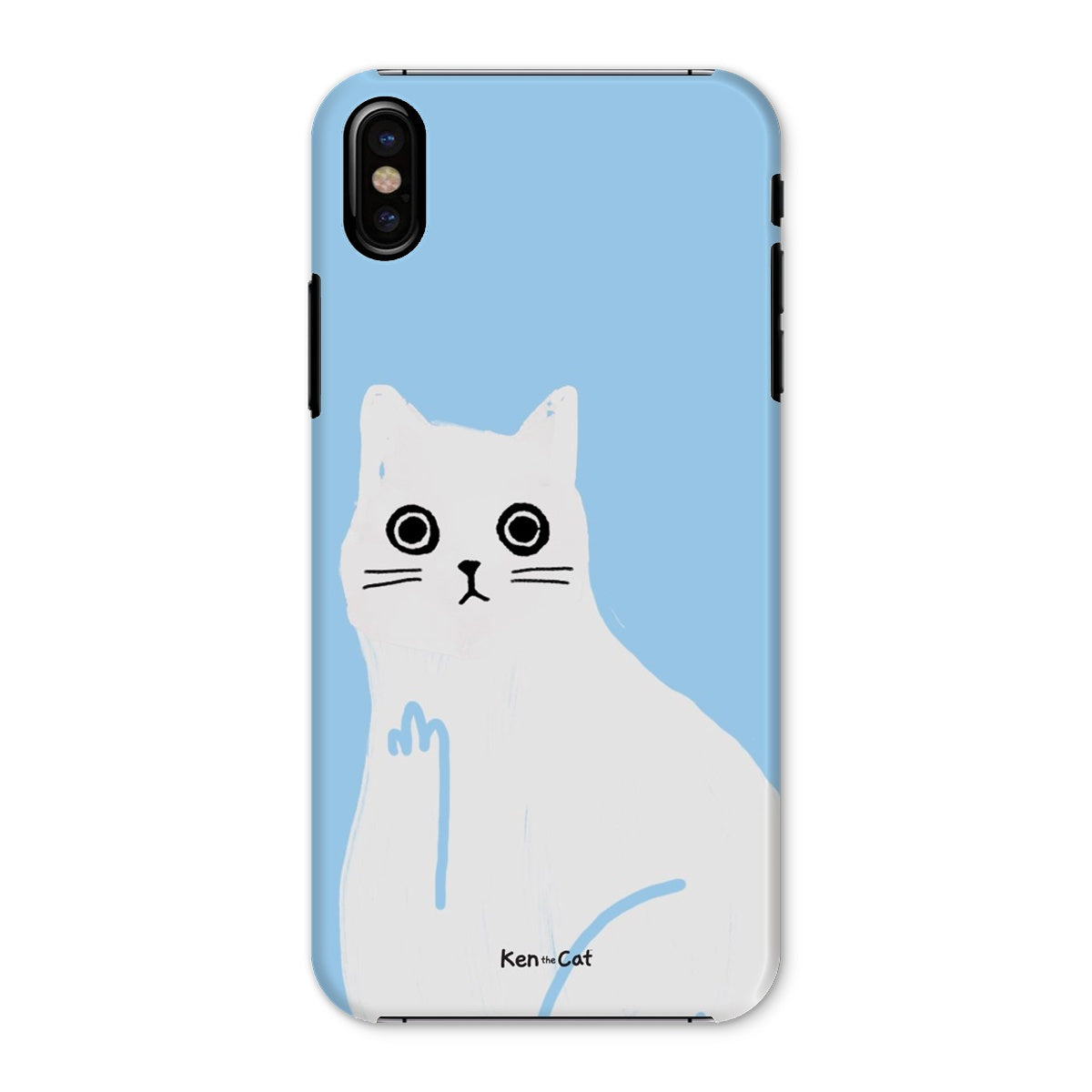 Middle Finger - Blue Phone Case