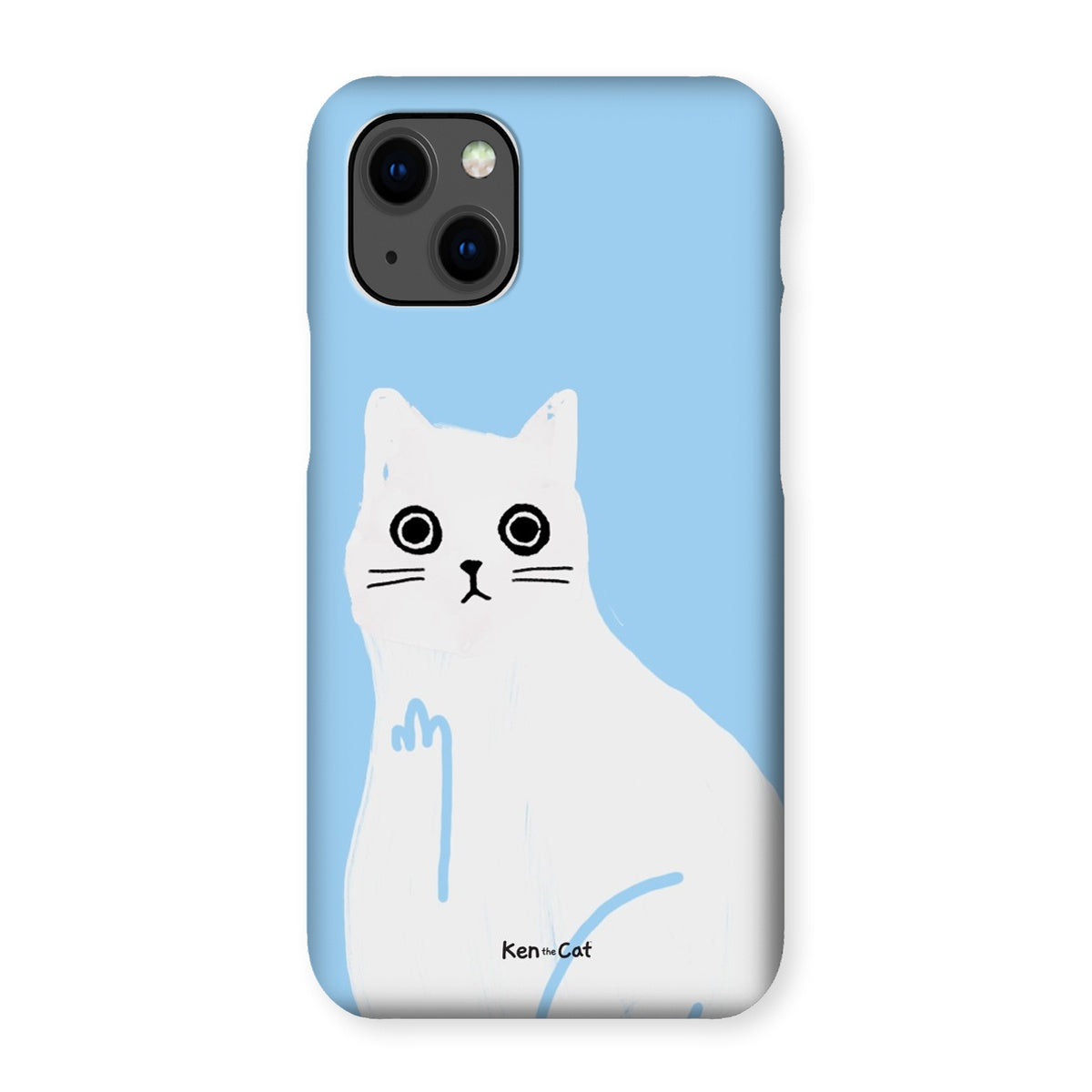 Middle Finger - Blue Phone Case