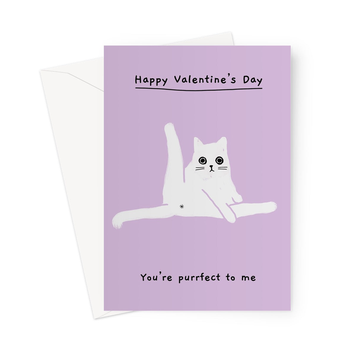 You're Purrfect To Me - Valentine's Day Card