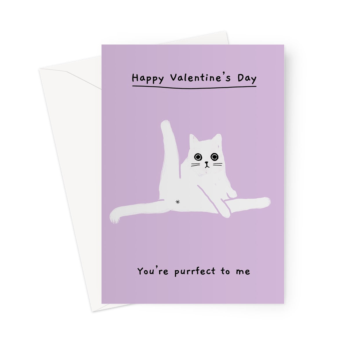 You're Purrfect To Me - Valentine's Day Card