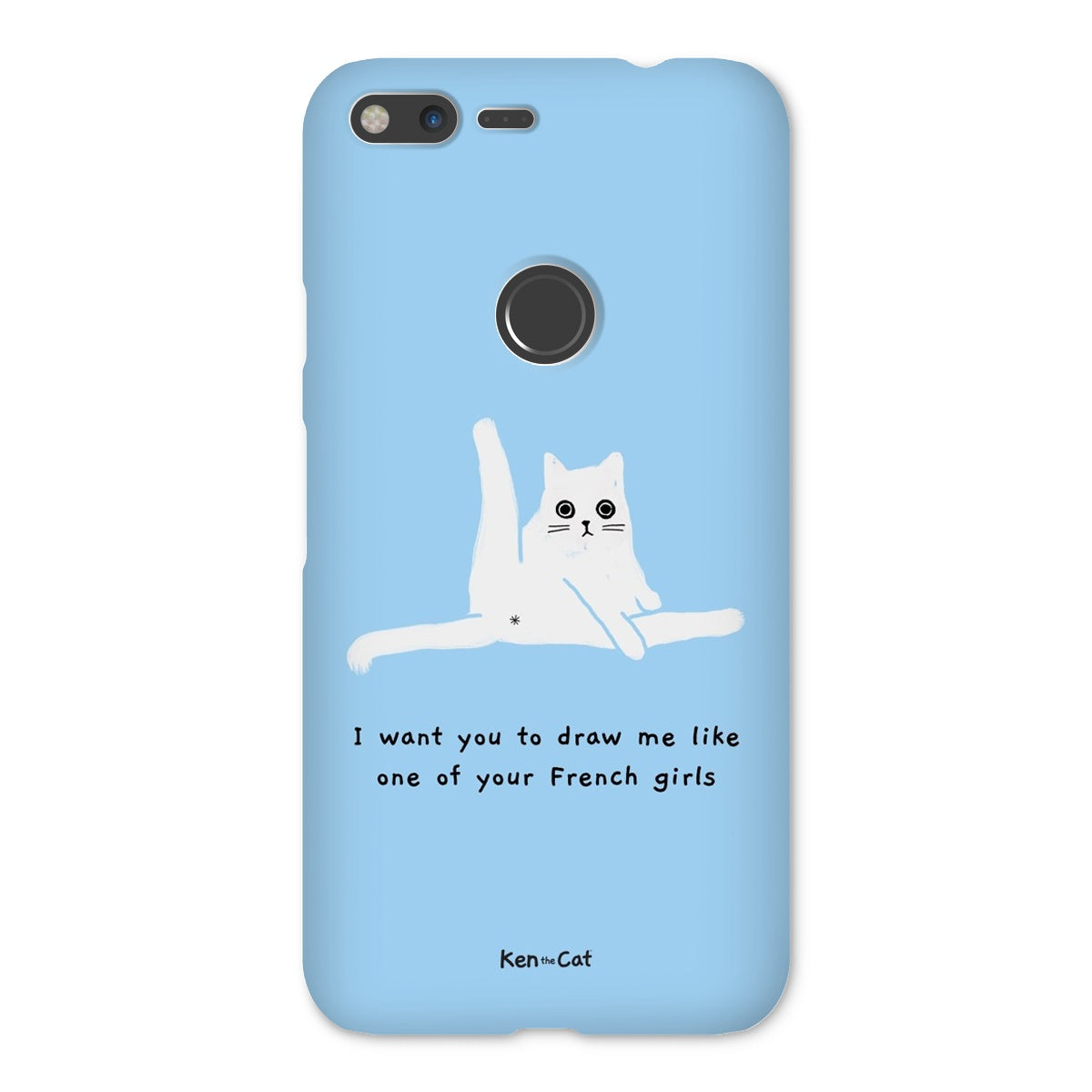 Draw Me Like Your French Girls - Blue Phone Case