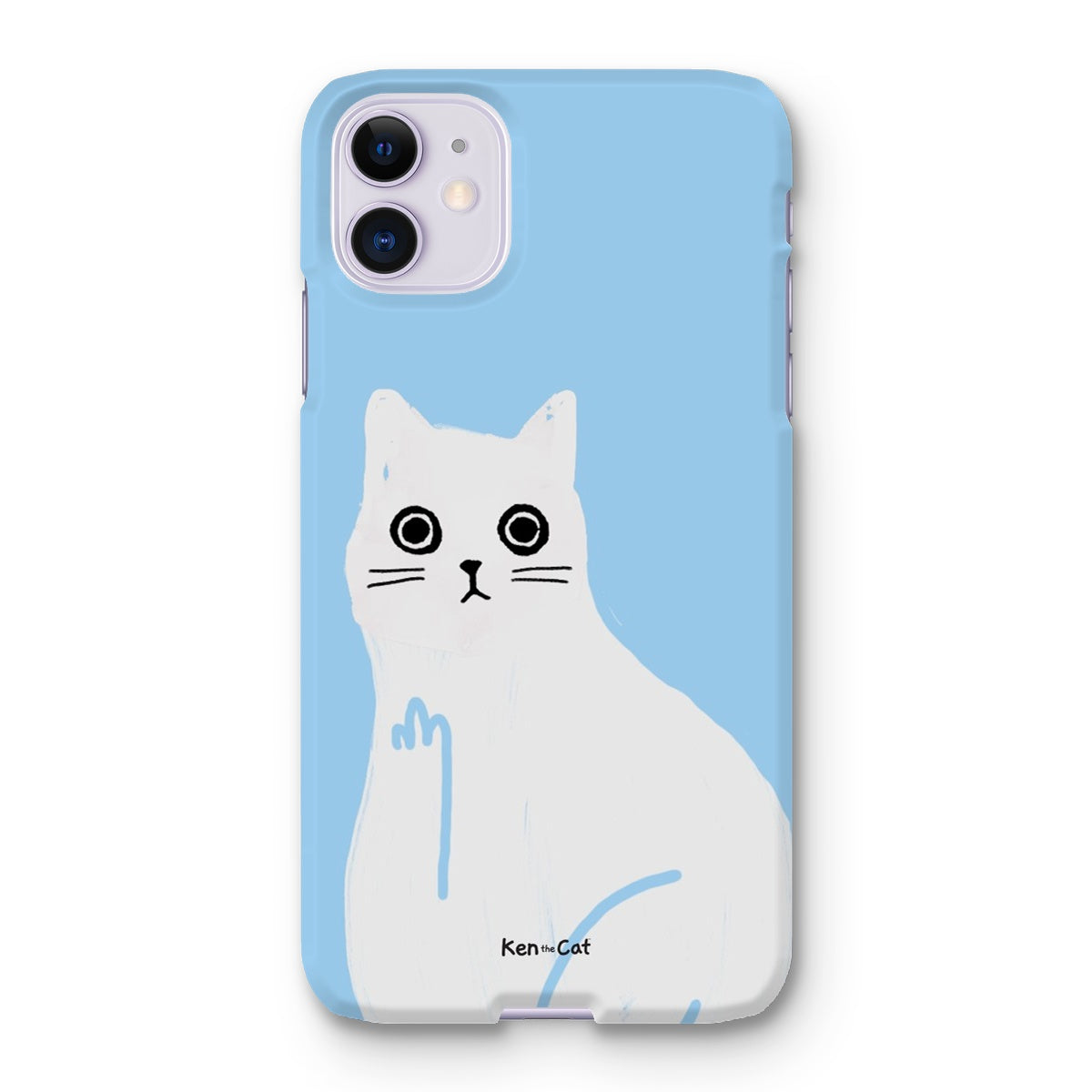 Middle Finger - Blue Phone Case