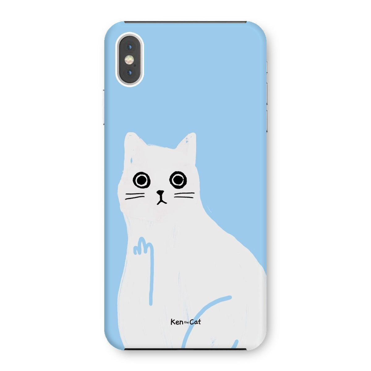 Middle Finger - Blue Phone Case
