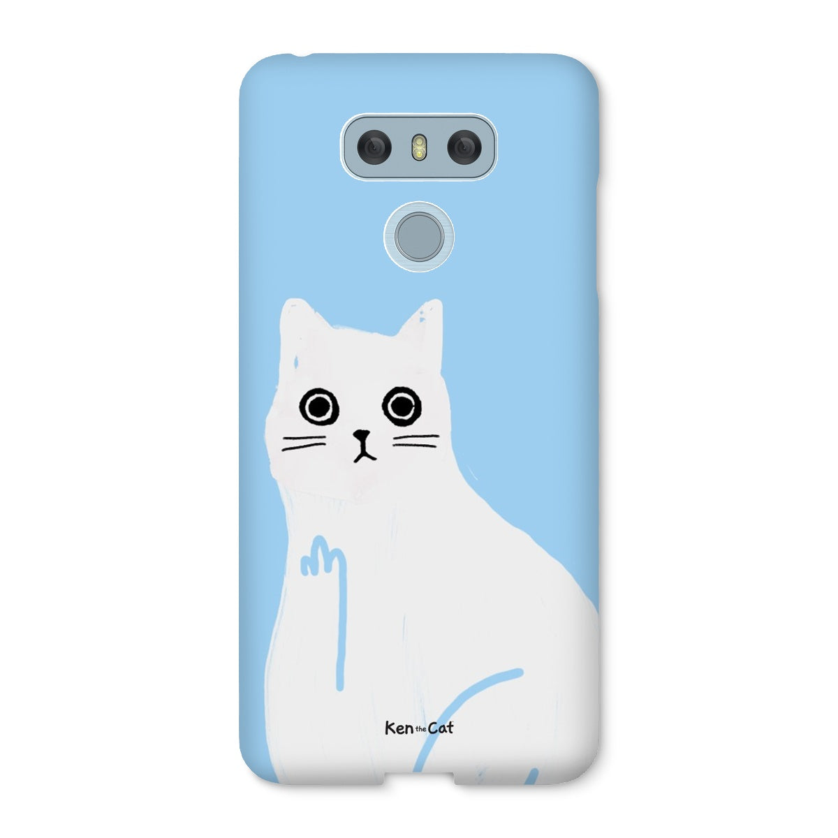 Middle Finger - Blue Phone Case