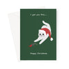 Ken the Cat funny Christmas card for cat lovers - Dead mouse present from the cat