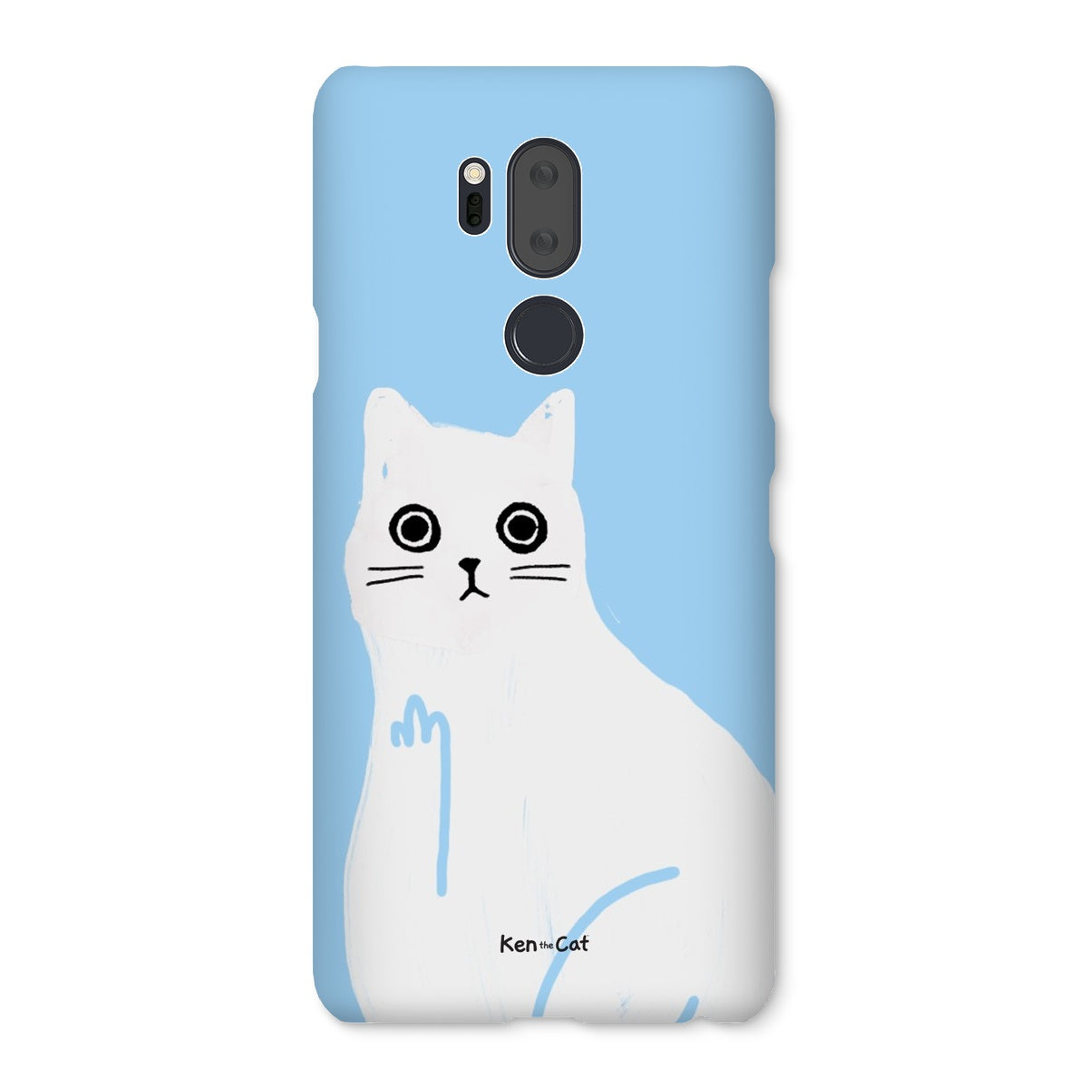 Middle Finger - Blue Phone Case