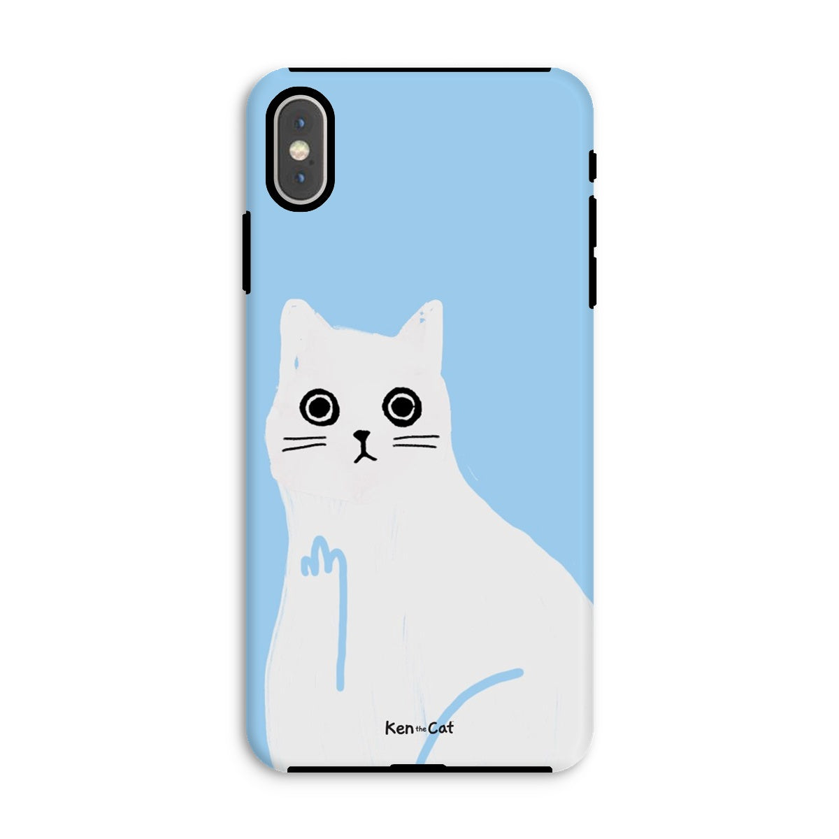 Middle Finger - Blue Phone Case