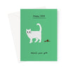 Ken the cat funny 30th birthday card in green - here&#39;s your gift