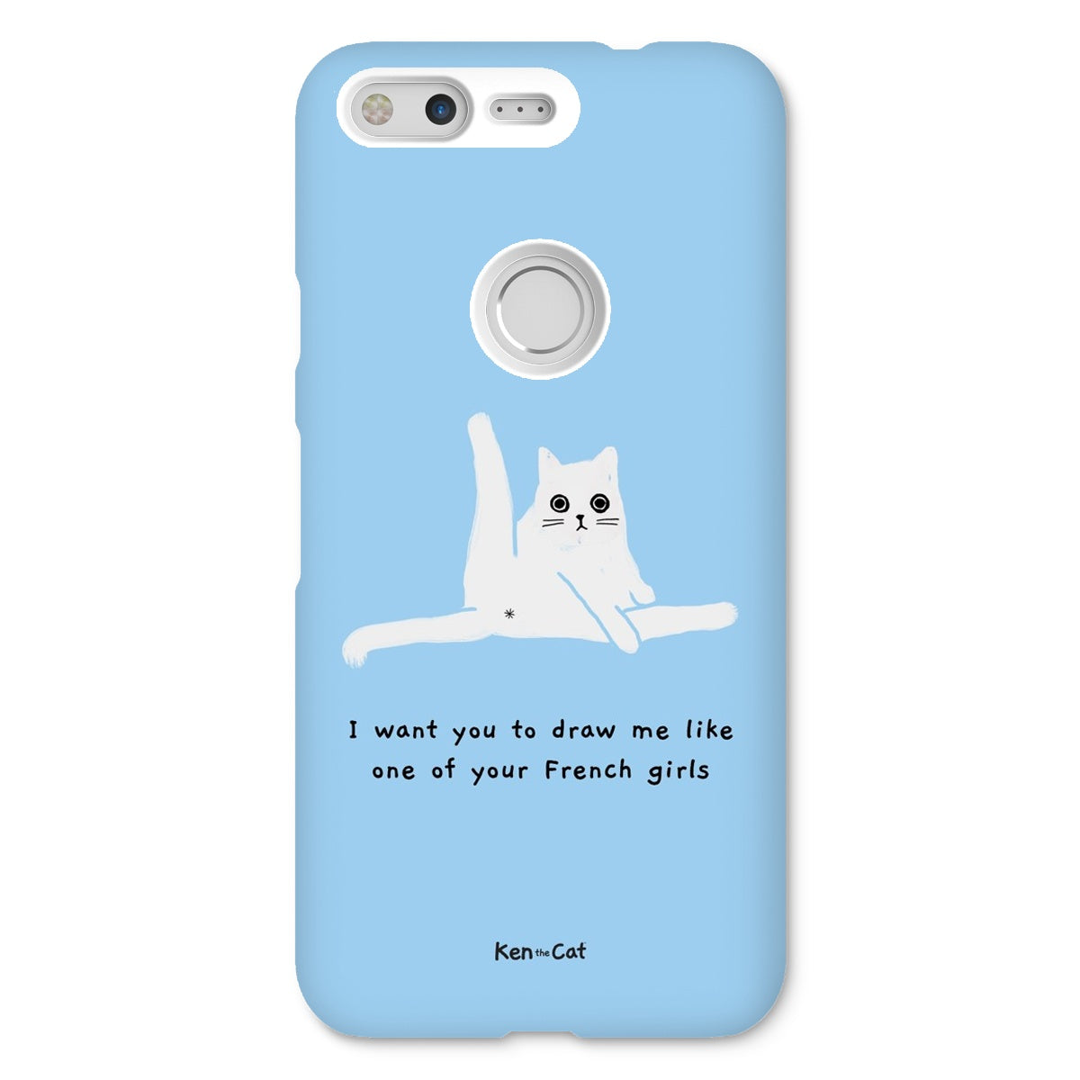 Draw Me Like Your French Girls - Blue Phone Case