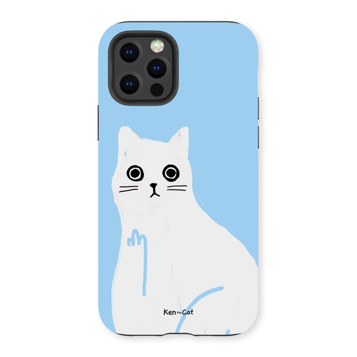 Middle Finger - Blue Phone Case