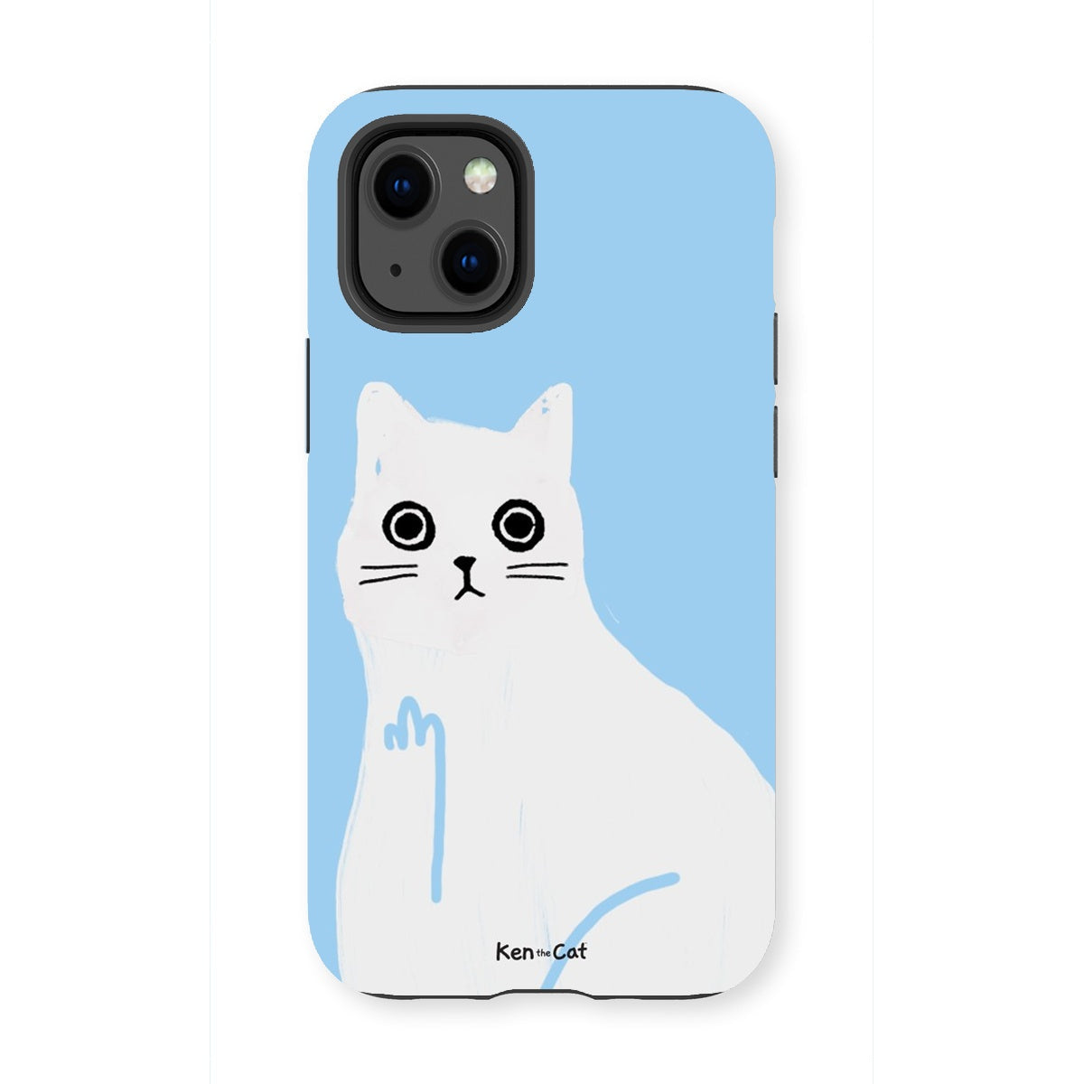 Middle Finger - Blue Phone Case