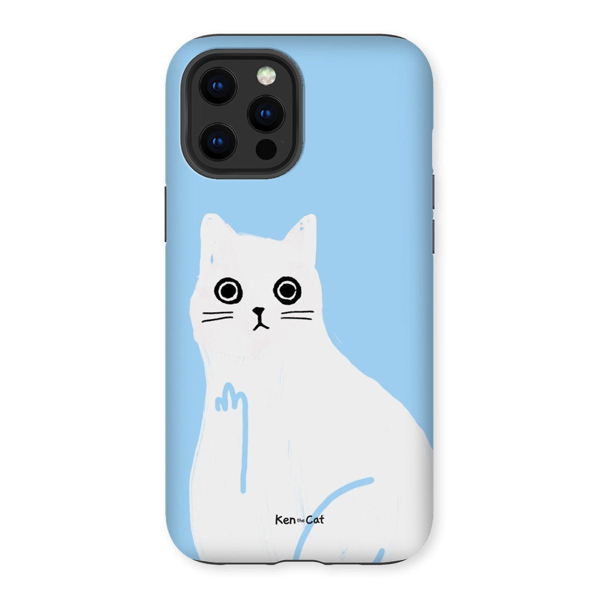 Middle Finger - Blue Phone Case