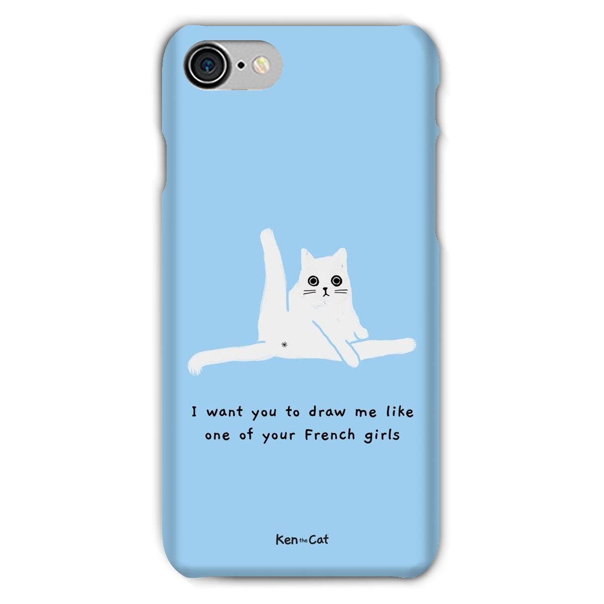 Draw Me Like Your French Girls - Blue Phone Case