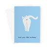 Ken the cat arsehole - f*ck your 18th funny 18th birthday card in blue