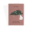 Ken the Cat funny Christmas card for cat lovers - silent night until 3am when I start running around