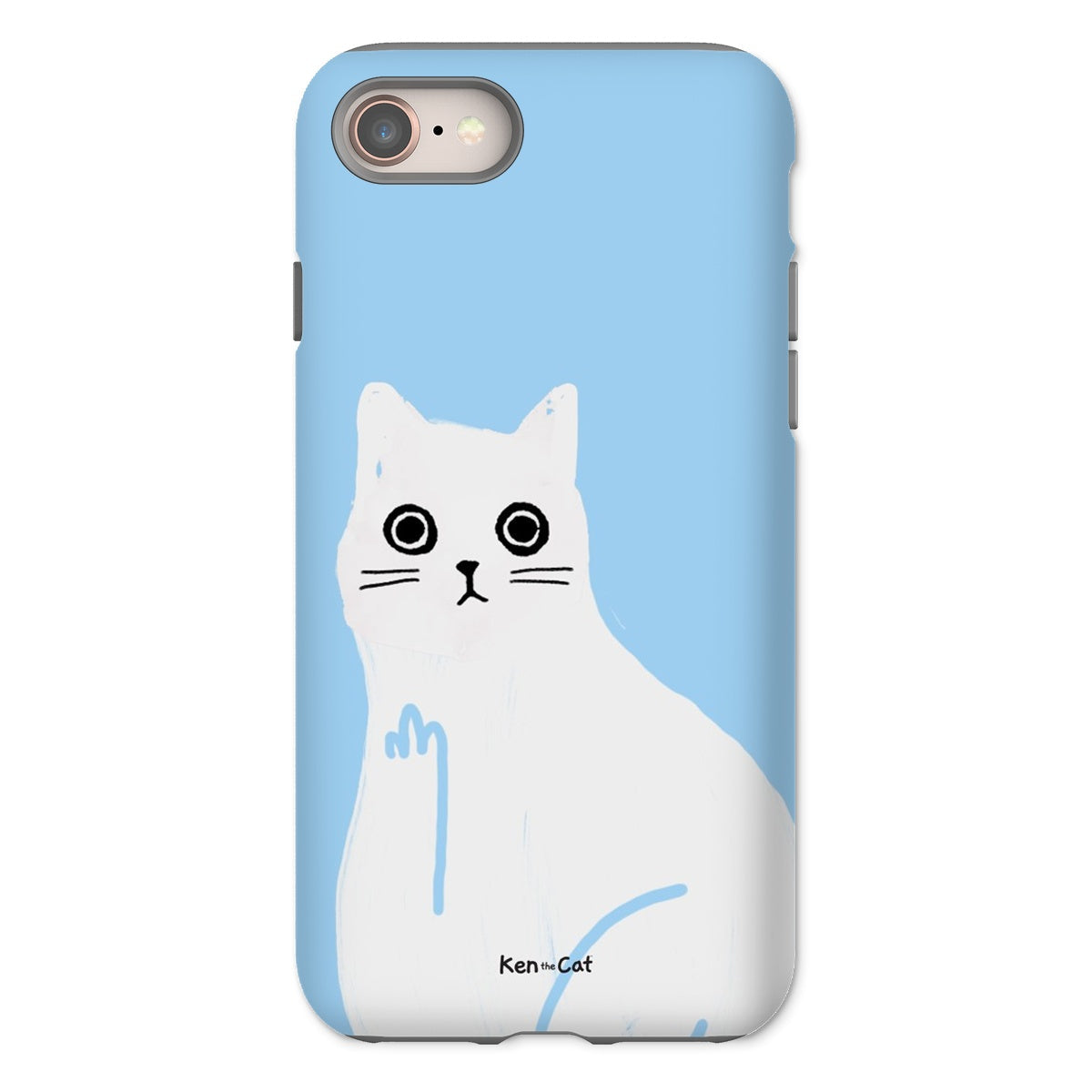 Middle Finger - Blue Phone Case