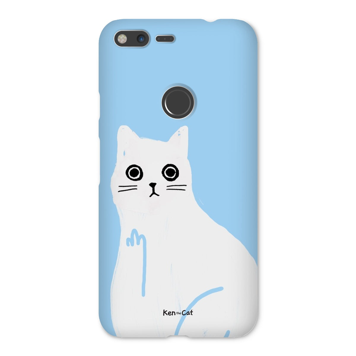 Middle Finger - Blue Phone Case