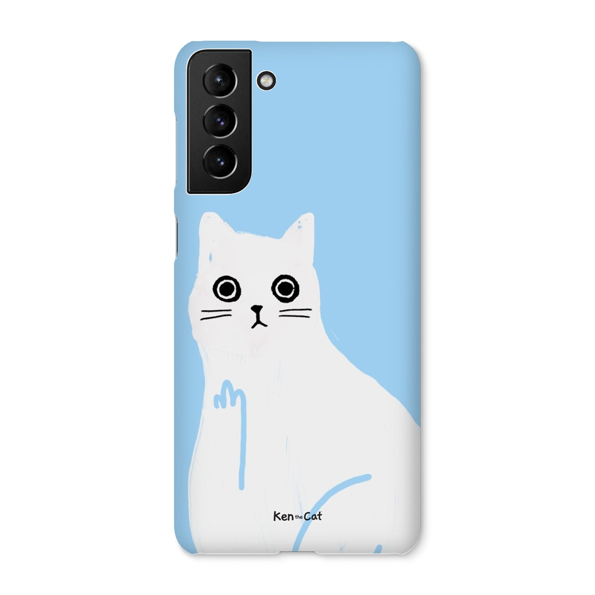 Middle Finger - Blue Phone Case