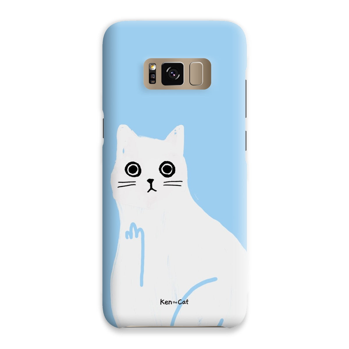 Middle Finger - Blue Phone Case