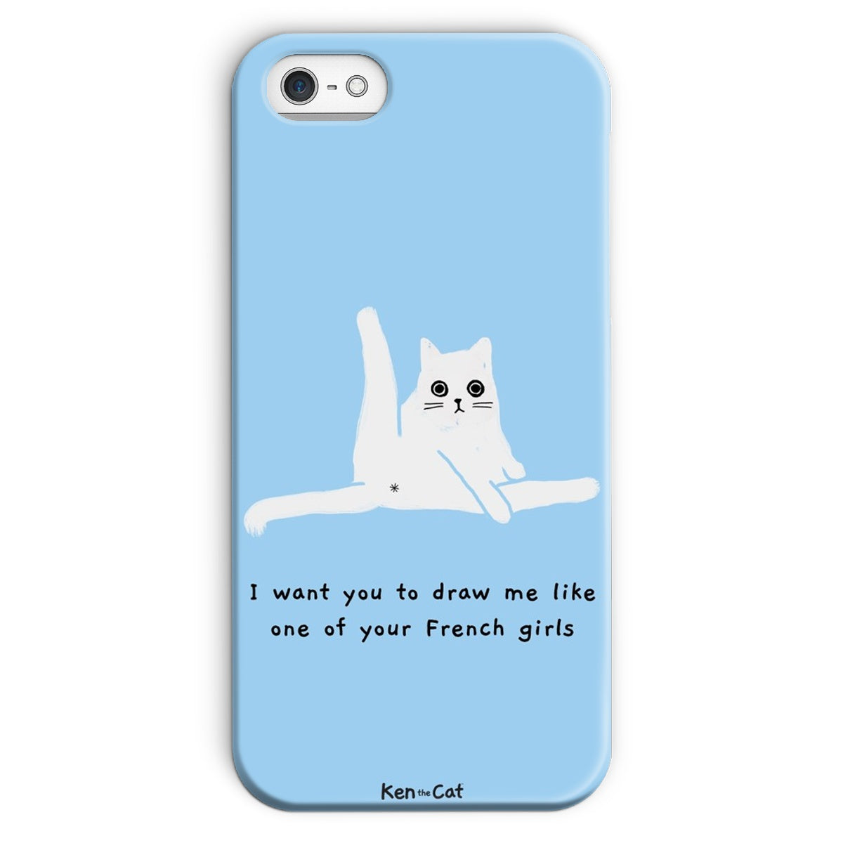Draw Me Like Your French Girls - Blue Phone Case
