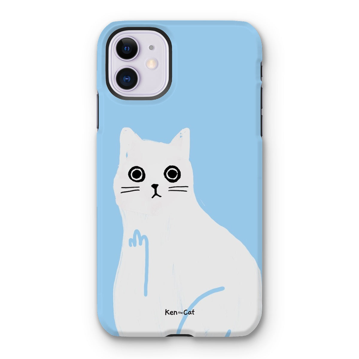 Middle Finger - Blue Phone Case