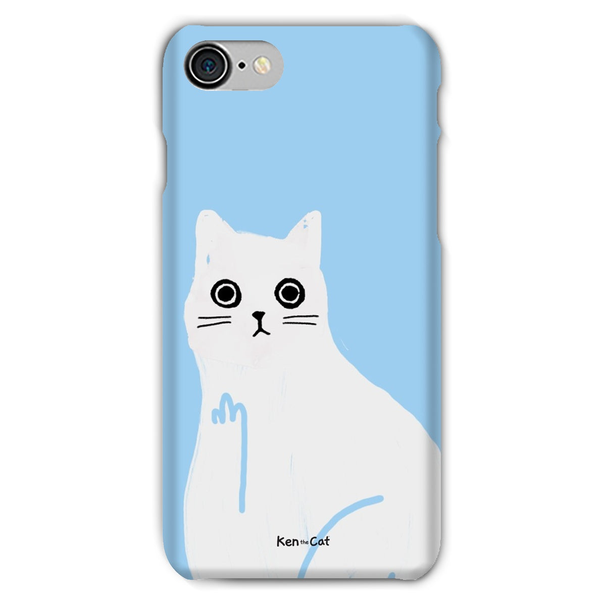 Middle Finger - Blue Phone Case