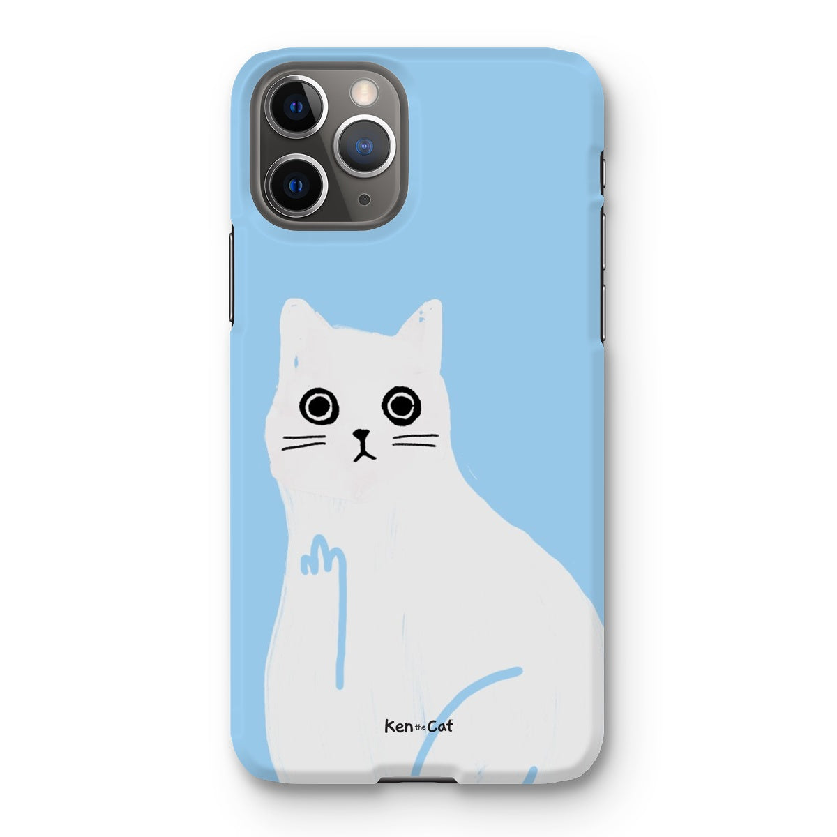 Middle Finger - Blue Phone Case
