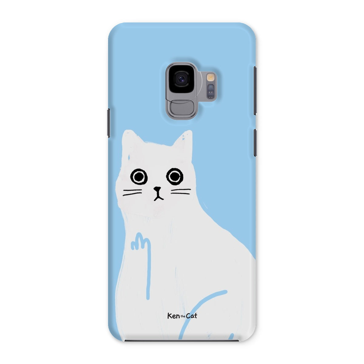 Middle Finger - Blue Phone Case