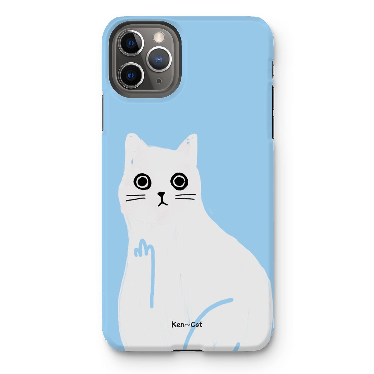 Middle Finger - Blue Phone Case