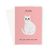 Ken the Cat funny 18th birthday card in pink - move out now