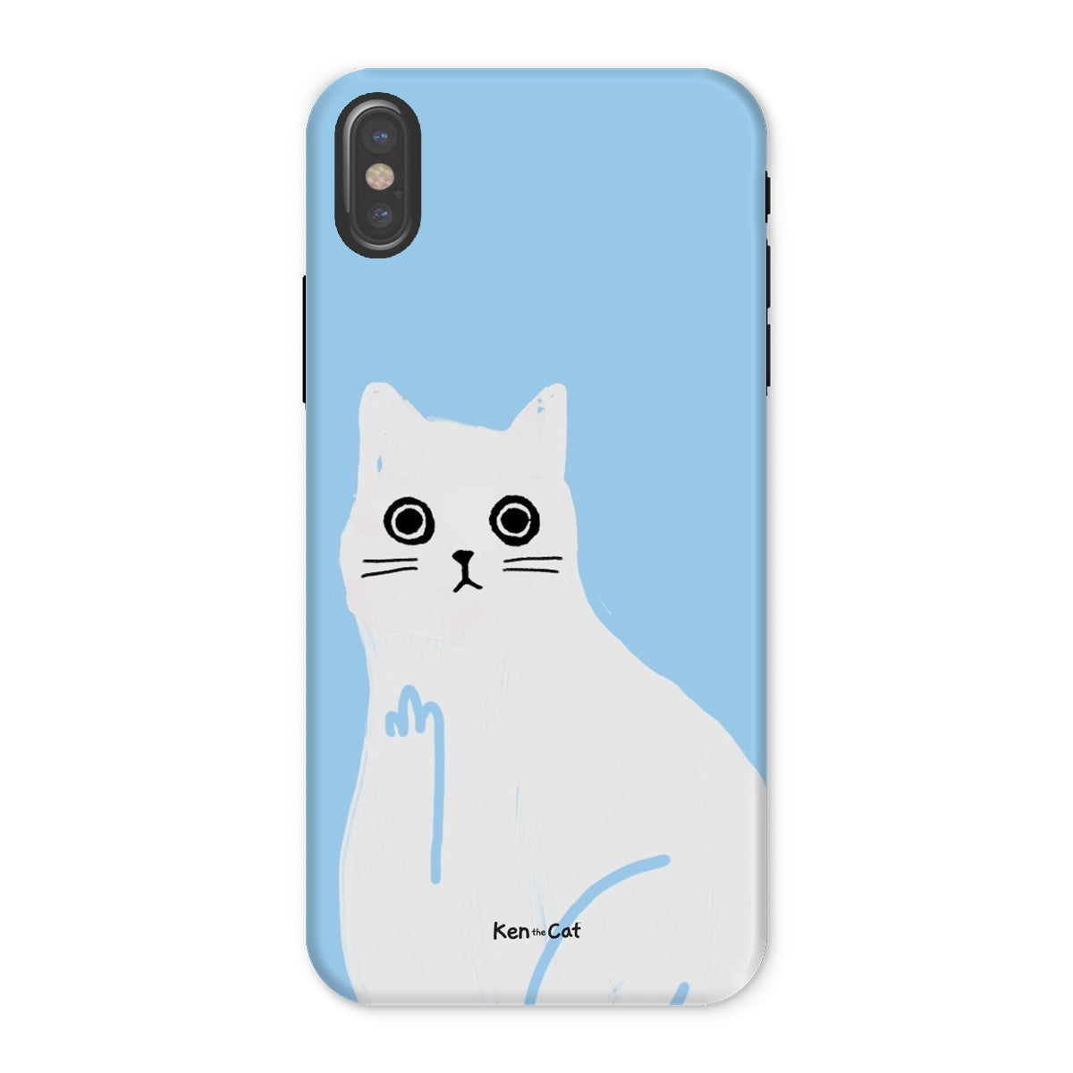 Middle Finger - Blue Phone Case