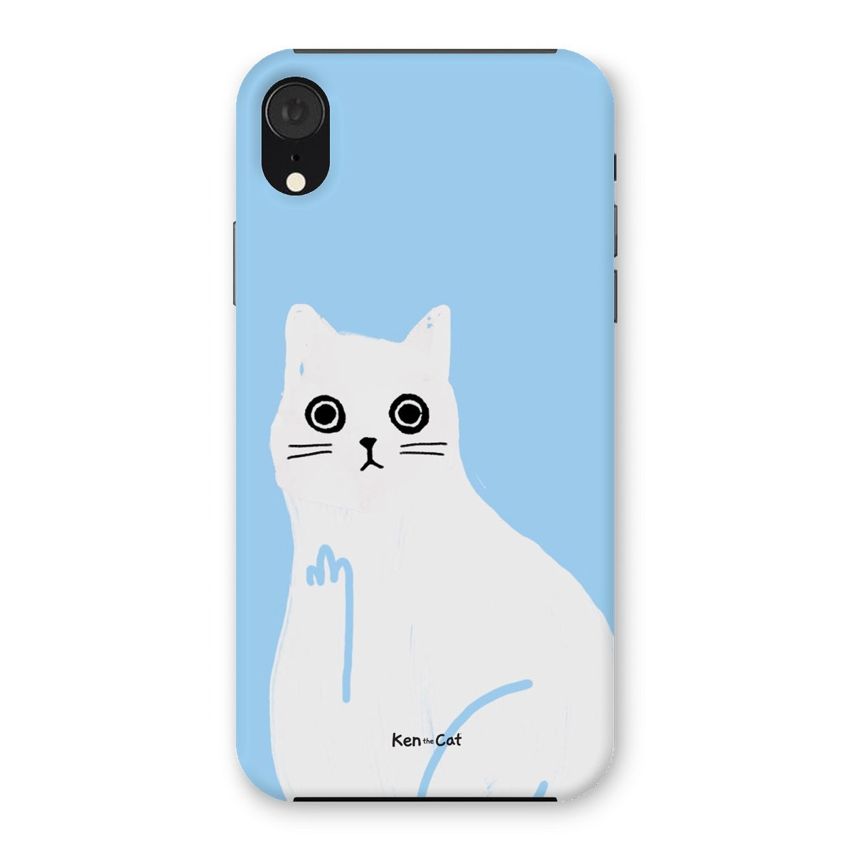 Middle Finger - Blue Phone Case