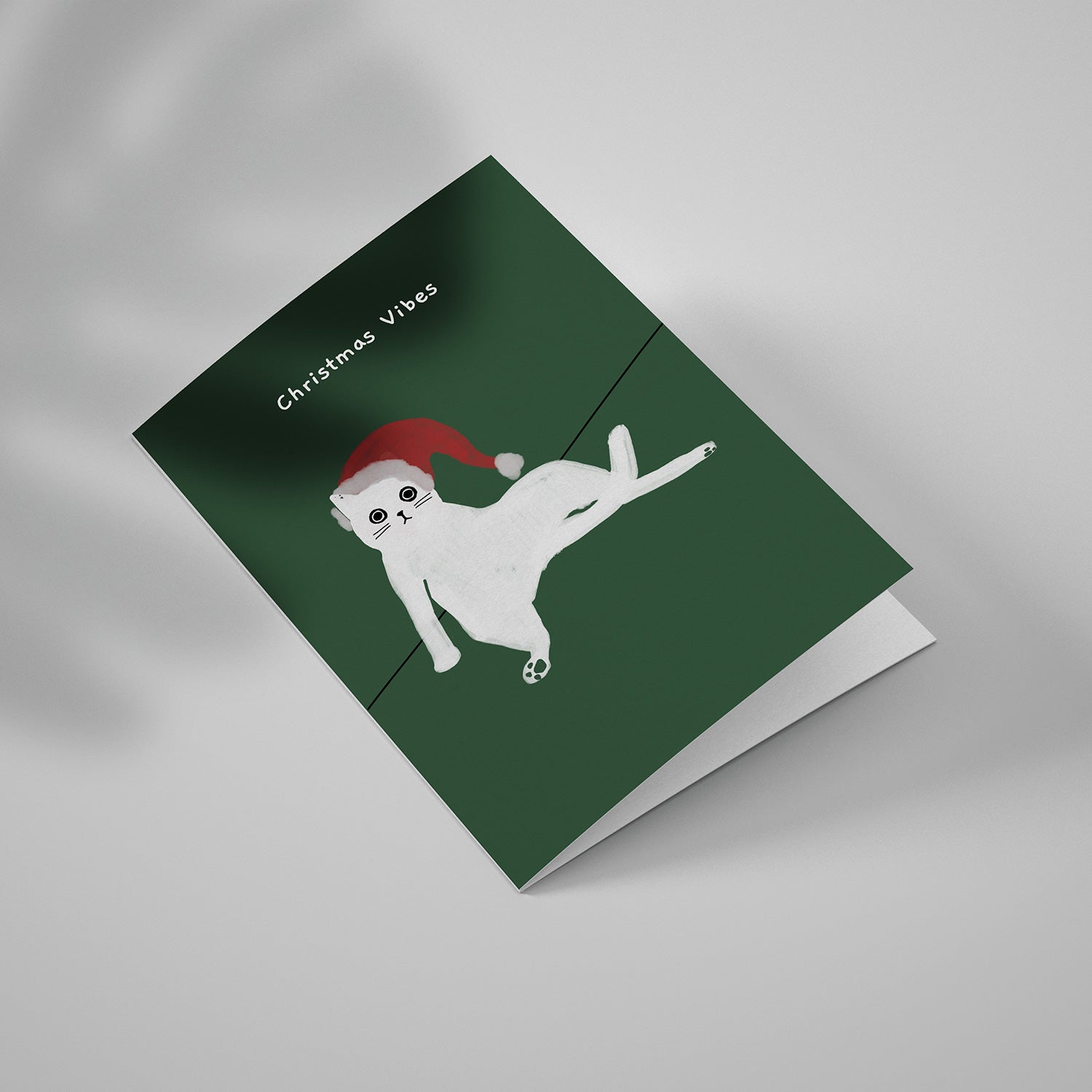 Ken the Cat funny Christmas card for cat lovers - Christmas vibes