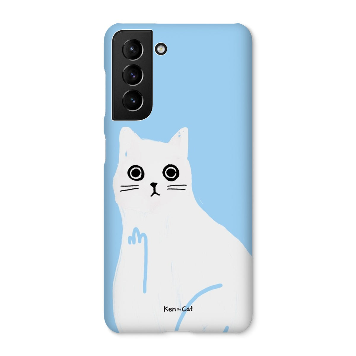 Middle Finger - Blue Phone Case