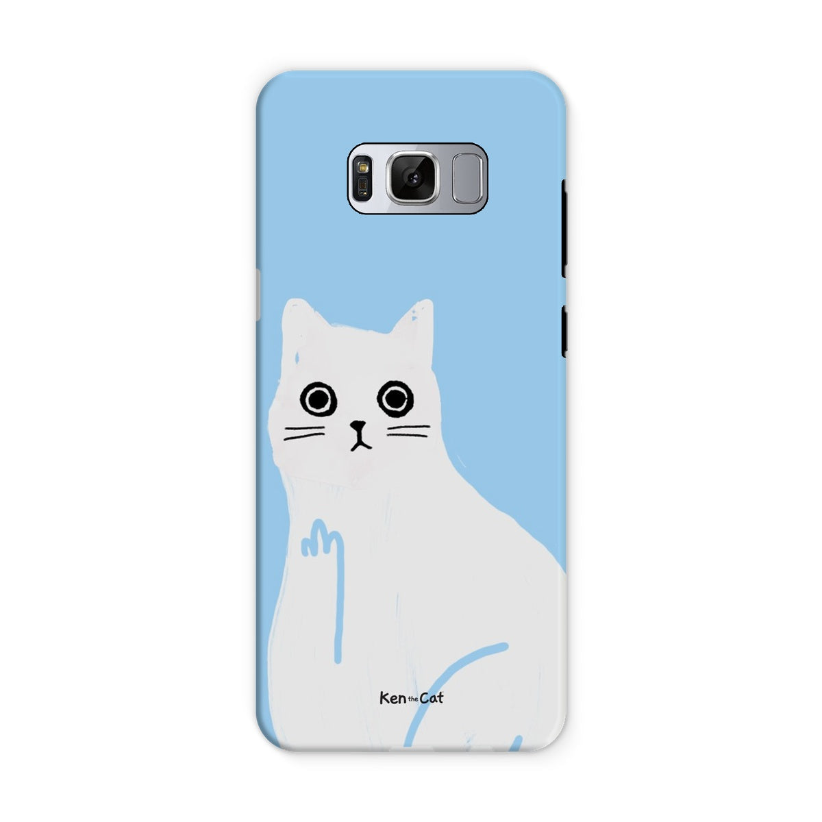 Middle Finger - Blue Phone Case