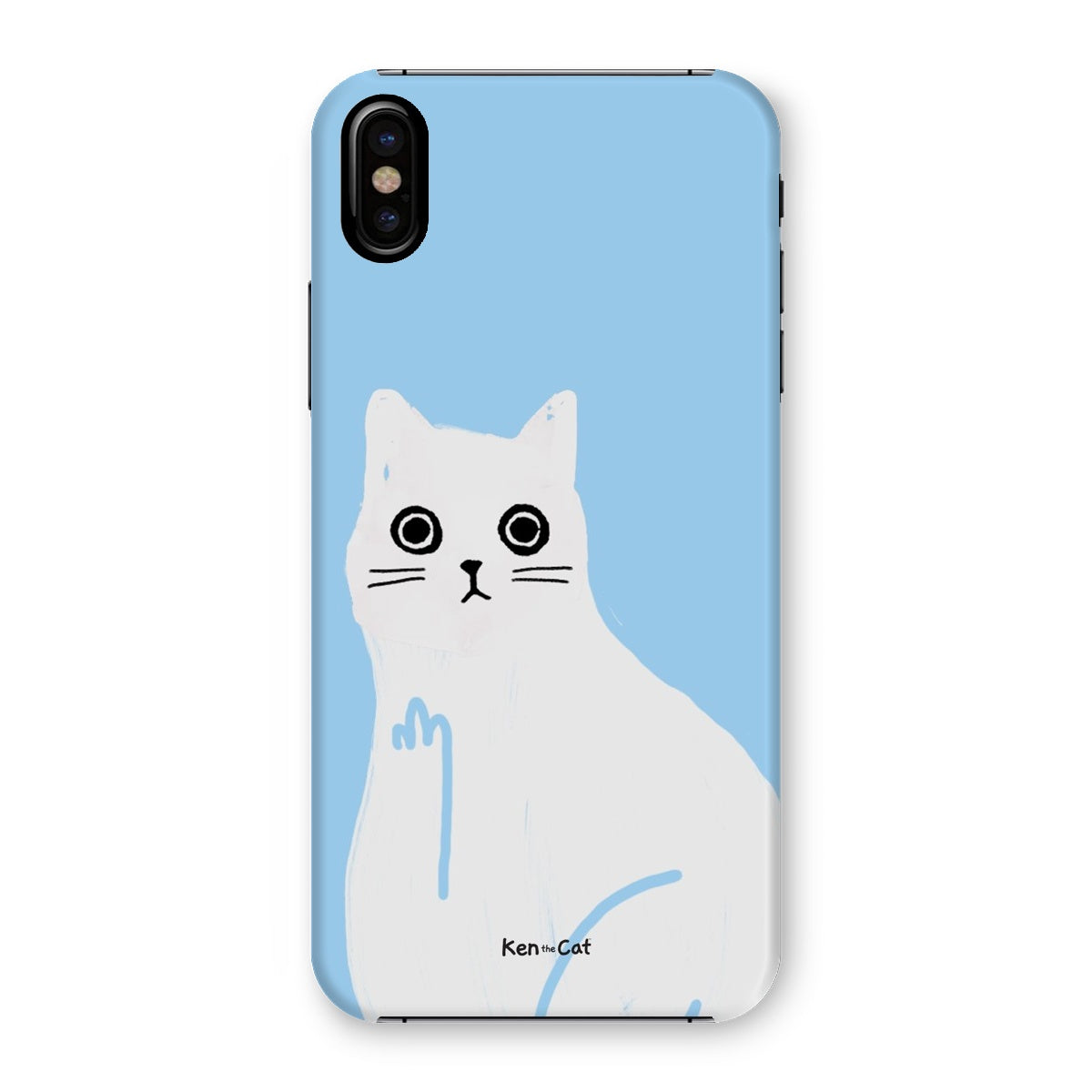 Middle Finger - Blue Phone Case