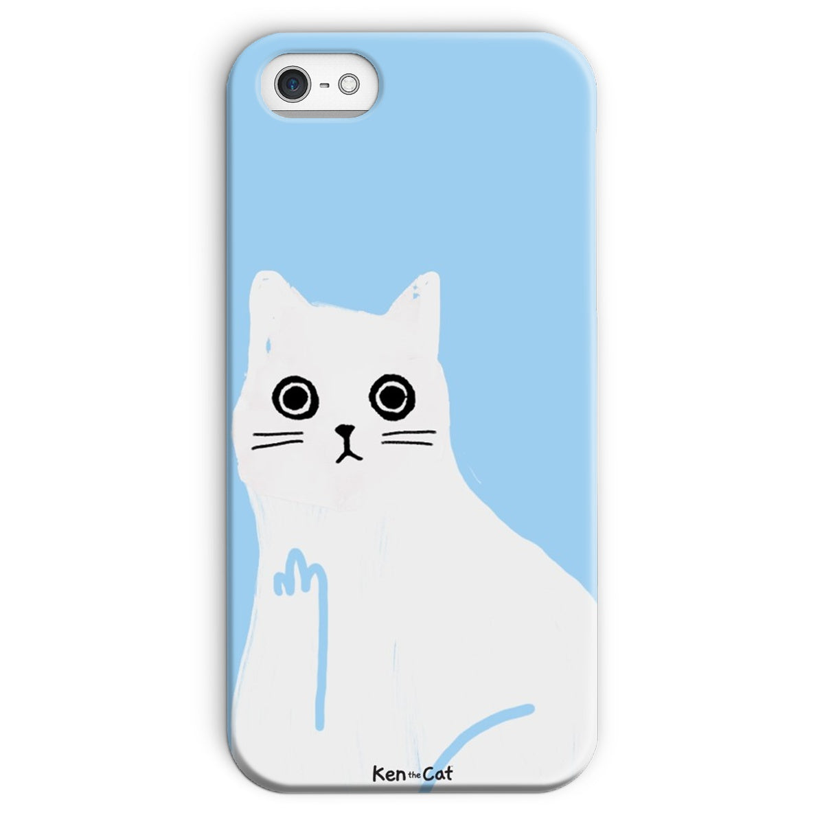 Middle Finger - Blue Phone Case