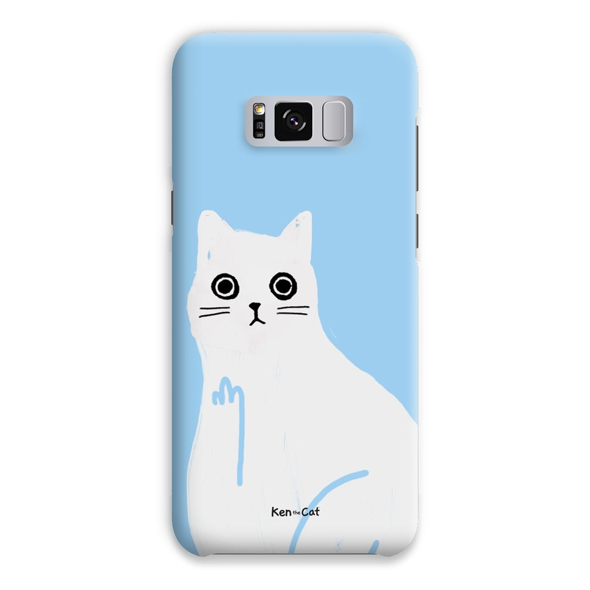 Middle Finger - Blue Phone Case