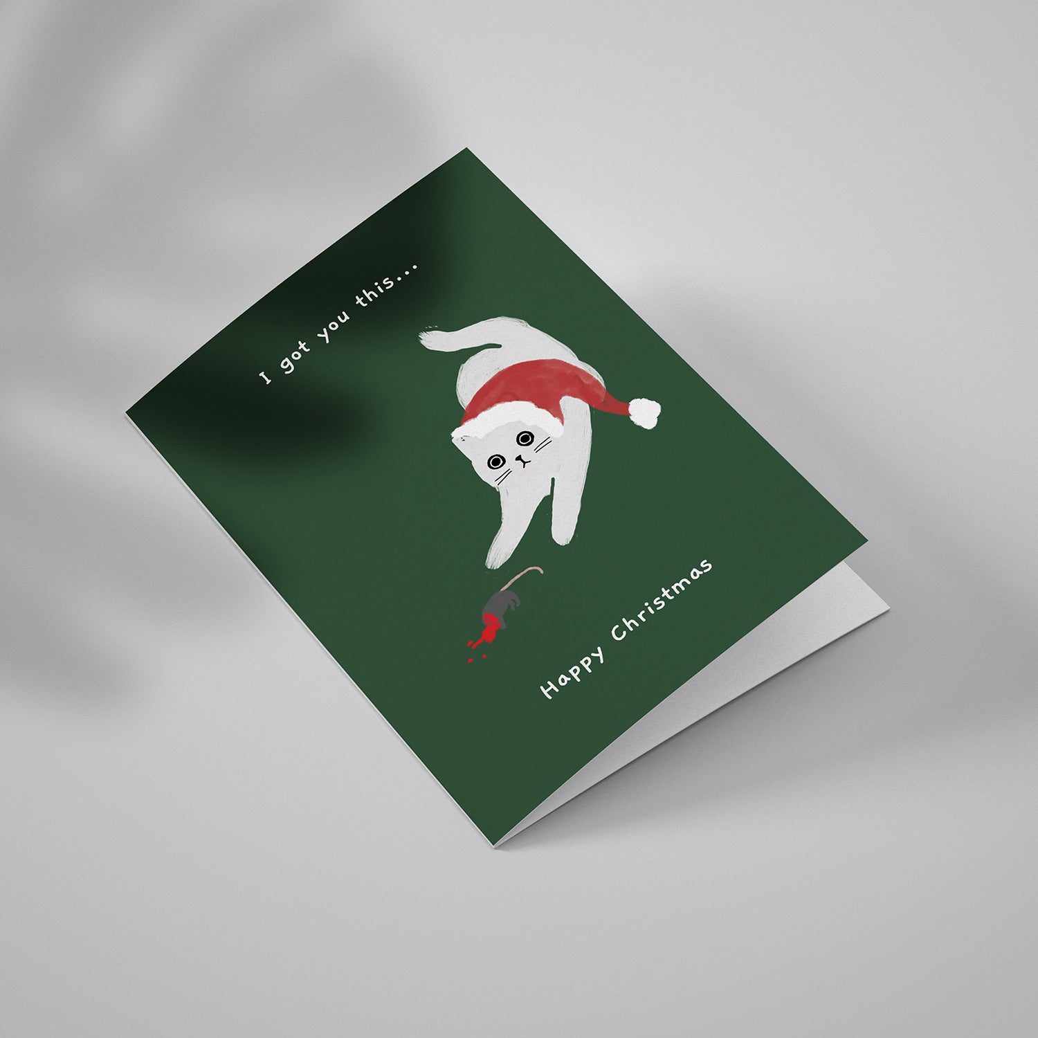 Ken the Cat funny Christmas card for cat lovers - Dead mouse present from the cat