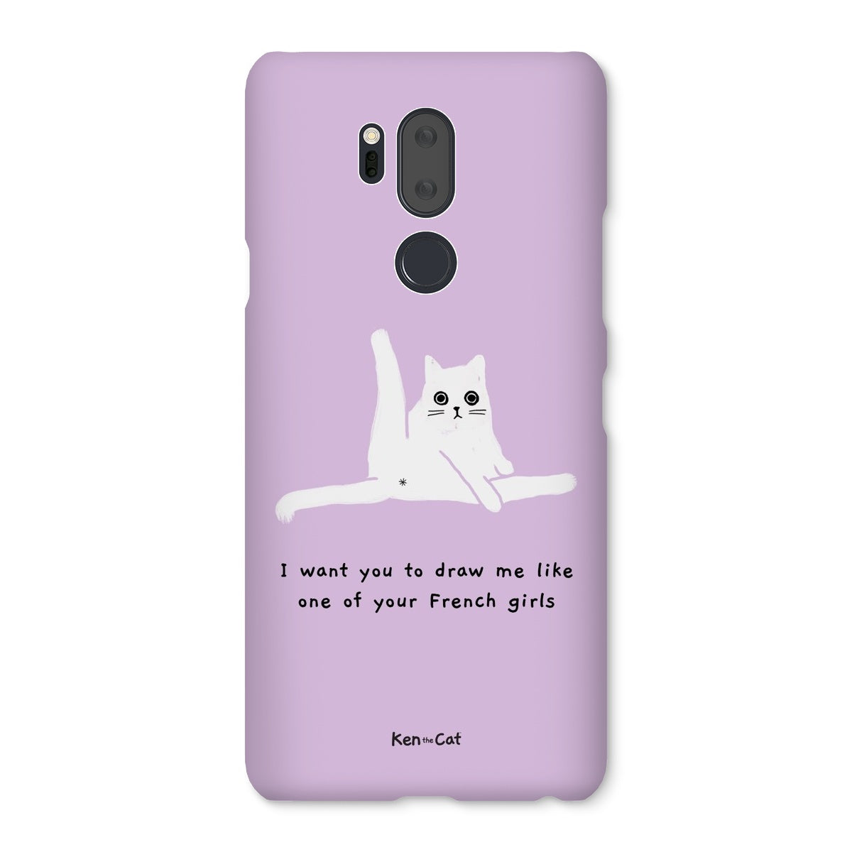 Ken The Cat Custom Purple Phone Case | Draw Me Like Your French Girls