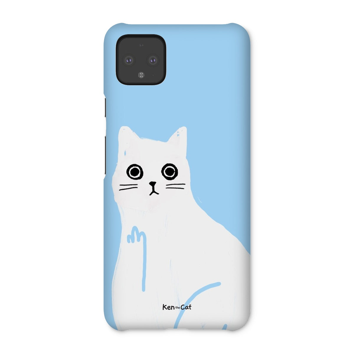 Middle Finger - Blue Phone Case