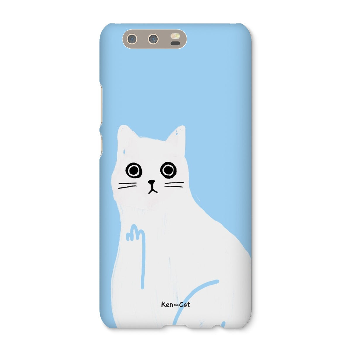 Middle Finger - Blue Phone Case