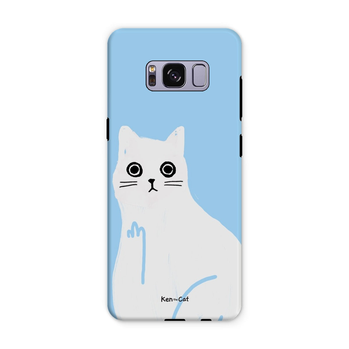 Middle Finger - Blue Phone Case